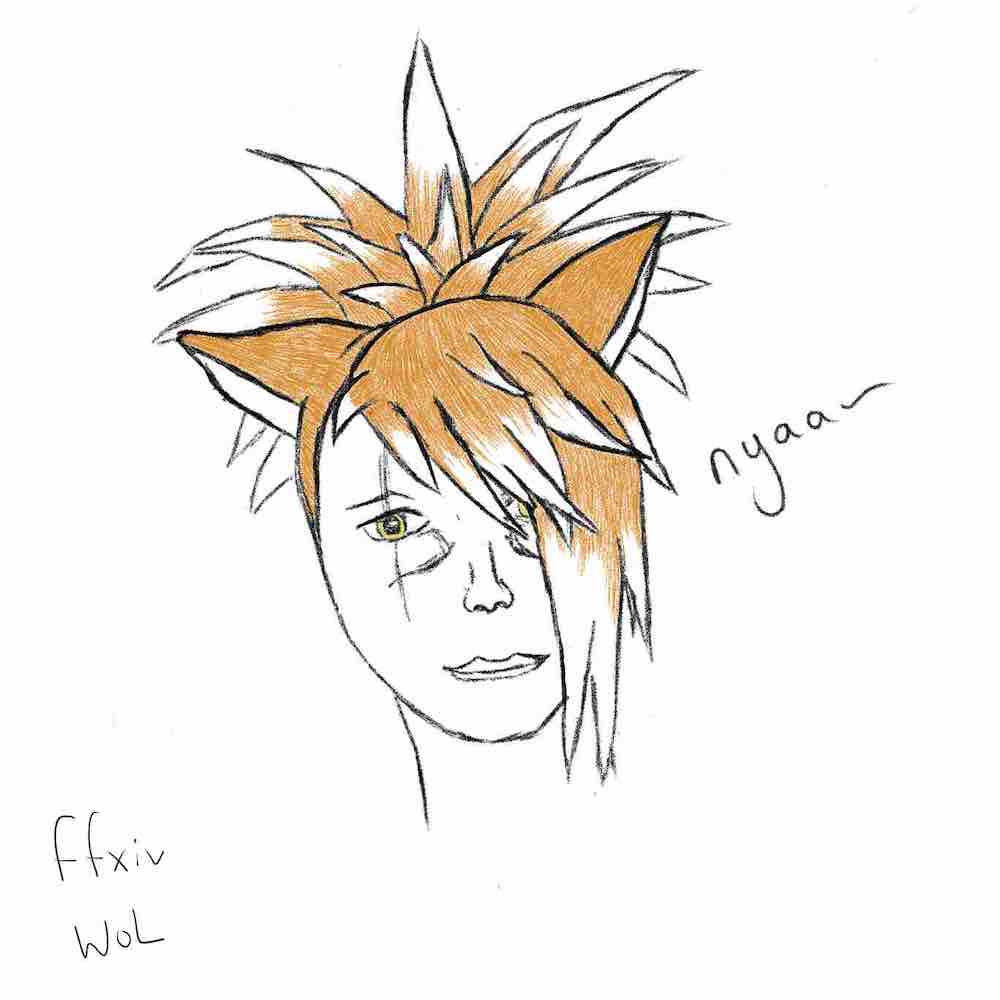Digital drawing of FFXIV WoL